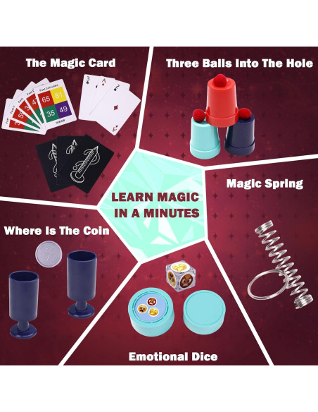 Kit de Magia 28 en 1 TENTAM para Niños 6+ con Instrucciones