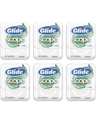 Hilo Dental Oral-B Glide Sabor Scope 40m - Paquete de 6