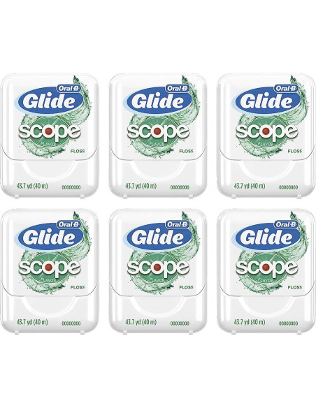 Hilo Dental Oral-B Glide Sabor Scope 40m - Paquete de 6