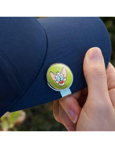 Clip de Sombrero de Golf con Marcador Magnético Pinky y Cerebro