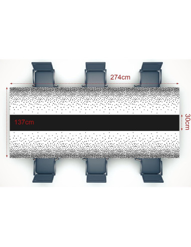 Manteles Desechables Oudain 3 Pcs Blanco y Negro 274x137 cm
