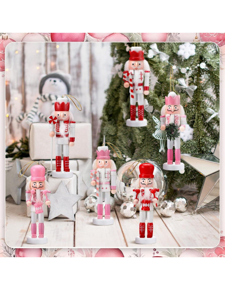 15 Adornos de Cascanueces de Madera RoundFunny 13 cm