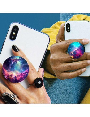 Agarre Colapsable Nsotts para Smartphones - 6 Paquete, Galaxia Azul