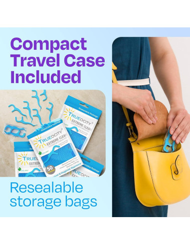 Cepillos Interdentales Trueocity con Hilo Dental - Paquete 4