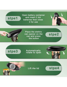 Abrelatas Eléctrico Ankuwa KC08 Portátil para Personas Mayores 2