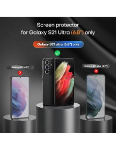 Protector de Pantalla y Lente TAURI para Samsung Galaxy S21 Ultra 2
