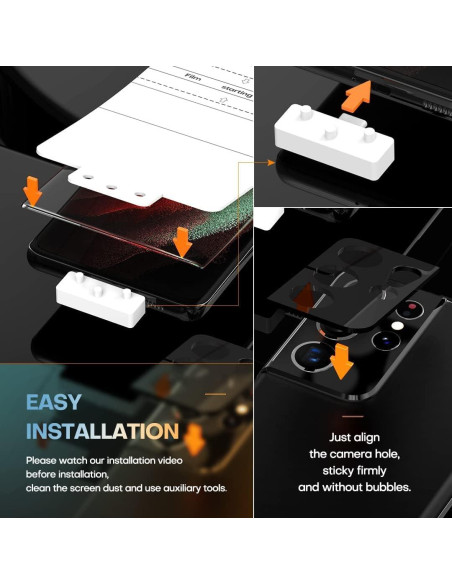 Protector de Pantalla y Lente TAURI para Samsung Galaxy S21 Ultra