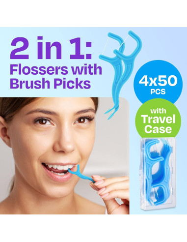 Cepillos Interdentales Trueocity con Hilo Dental - Paquete 4