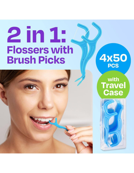 Cepillos Interdentales Trueocity con Hilo Dental - Paquete 4