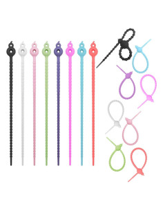 16 Correas de Cable de Silicona XnxnzhHo Reutilizables 19.81 cm