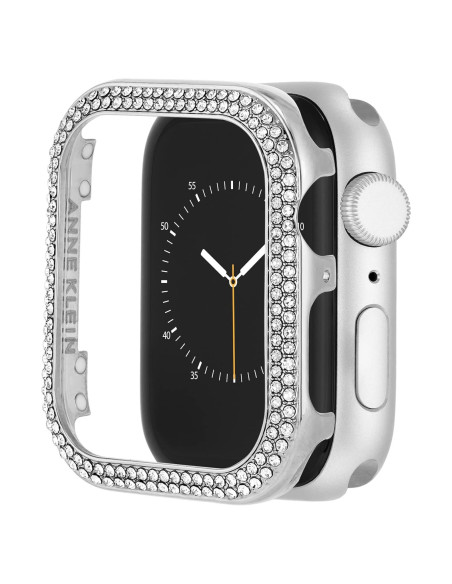 Bumper Protector Anne Klein para Apple Watch 44mm Plata con Cristales