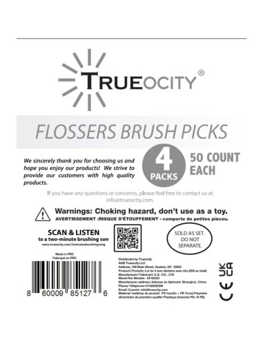 Cepillos Interdentales Trueocity con Hilo Dental - Paquete 4