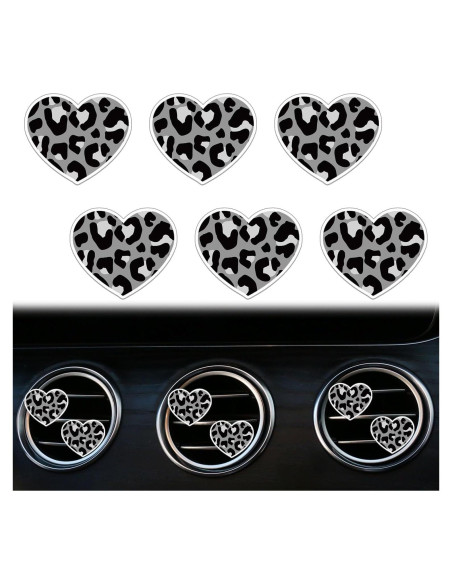 6 Clips de Ventilación Corazón PurYupearl - Ambientadores Auto