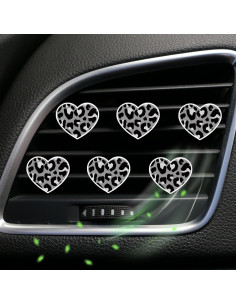6 Clips de Ventilación Corazón PurYupearl - Ambientadores Auto 2