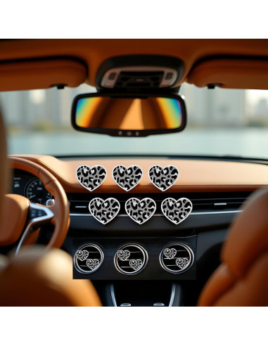 6 Clips de Ventilación Corazón PurYupearl - Ambientadores Auto