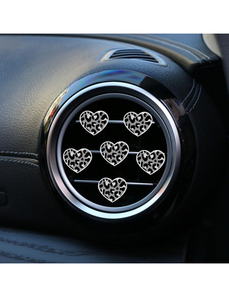 6 Clips de Ventilación Corazón PurYupearl - Ambientadores Auto