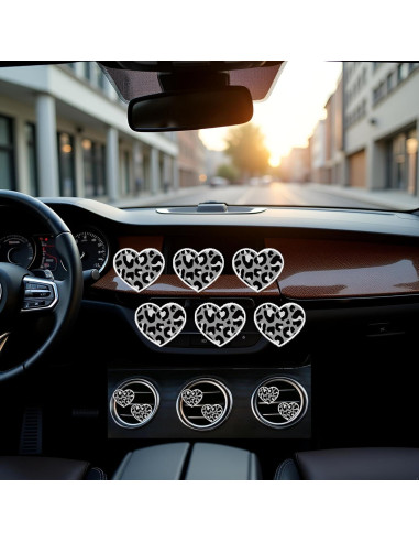 6 Clips de Ventilación Corazón PurYupearl - Ambientadores Auto