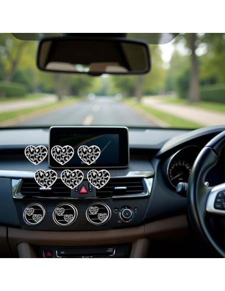 6 Clips de Ventilación Corazón PurYupearl - Ambientadores Auto