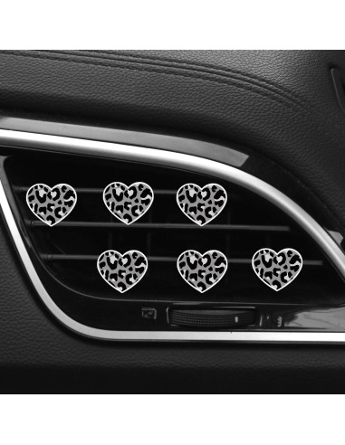 6 Clips de Ventilación Corazón PurYupearl - Ambientadores Auto