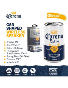 Altavoz Inalámbrico Portátil Corona 73026-CO Bluetooth 17 cm 2