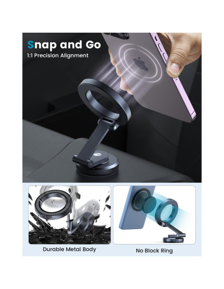 Soporte Magnético Plegable para Teléfono Auto APPS2Car iPhone