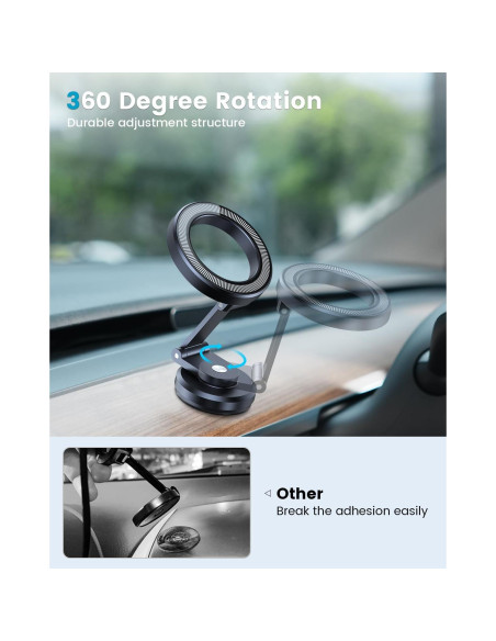 Soporte Magnético Plegable para Teléfono Auto APPS2Car iPhone