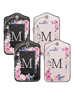 Etiquetas de Equipaje Maetrin 4 Pack Cuero PU Letra M