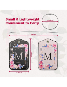 Etiquetas de Equipaje Maetrin 4 Pack Cuero PU Letra M 2