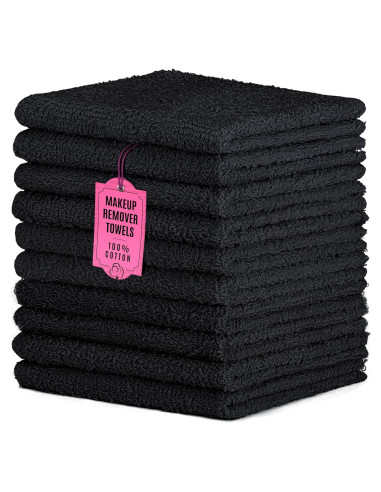Toallas Desmaquillantes DecorRack 100% Algodón 30x30 cm - 10 Pzas