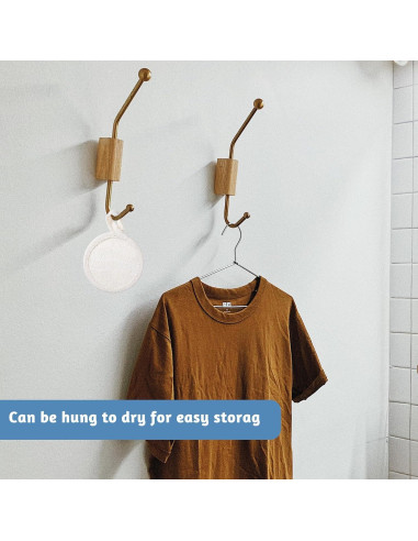 4 Esponjas Exfoliantes Naturales de Lufa YQQYG 8x8cm