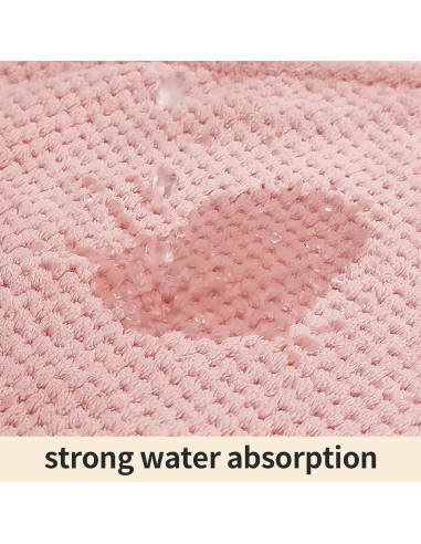 Paquete de 2 Toallas de Microfibra HFZRZFH para Cabello - Rosa y Beige