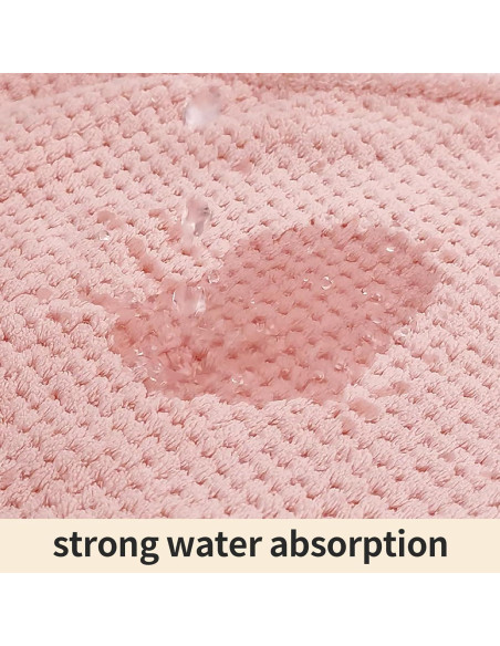 Paquete de 2 Toallas de Microfibra HFZRZFH para Cabello - Rosa y Beige