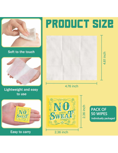 Toallitas Desodorantes Corporales BUAEL Mini 50 Piezas Hipoalergénicas