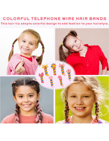 Bandas de Pelo Espirales YONOY para Niños - 7 Pcs Coloridos