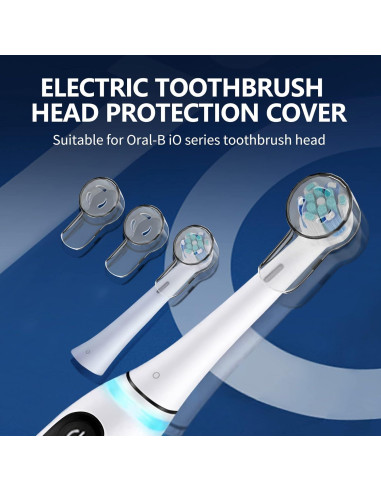 Cubiertas de Cabezal de Cepillo de Dientes iO THISONG - 4 Pcs Transparente