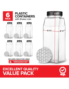 Paquete de 6 frascos de especias 0.95L Stock Your Home 2