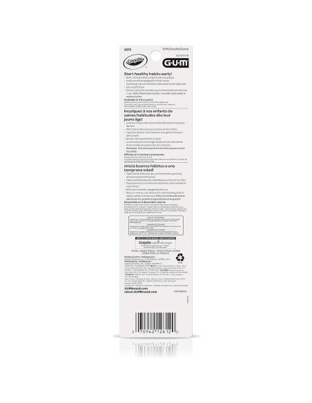 Cepillo de dientes eléctrico GUM Crayola para niños, cerdas suaves