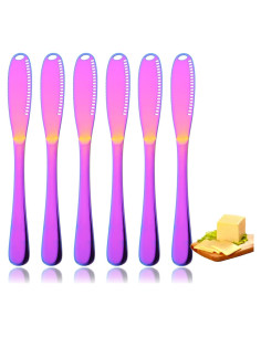 Set de 6 Cuchillos para Untar JASHII de Acero Inoxidable Arcoíris
