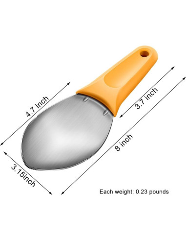 Cortador de Mango JOMIHONEY 2 Pcs Acero Inoxidable Naranja