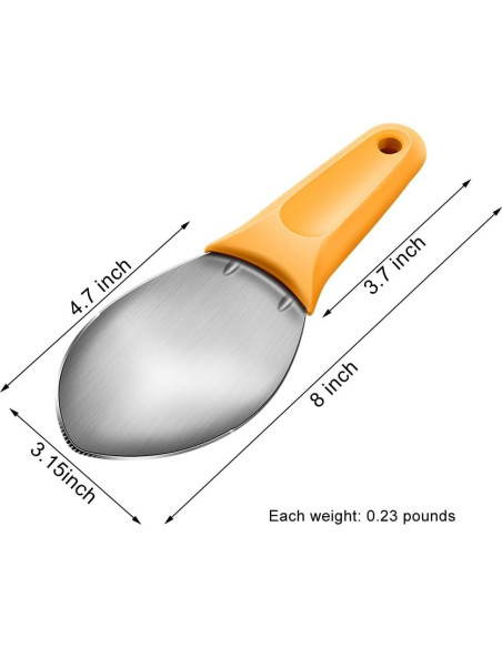Cortador de Mango JOMIHONEY 2 Pcs Acero Inoxidable Naranja