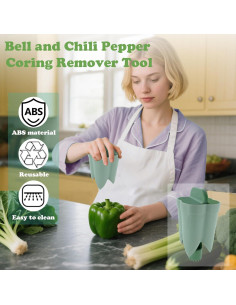 Extractor de Semillas de Pimiento FATUXZ 2 en 1 Verde 50g 2