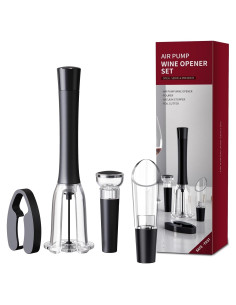 Juego de Sacacorchos IPEROT 4PCS con Cortador y Vertedor