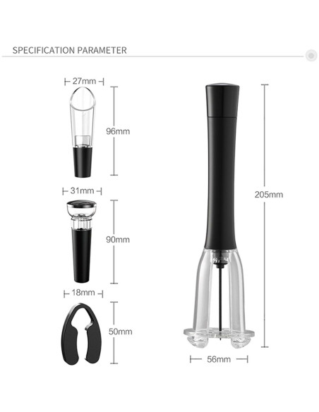 Juego de Sacacorchos IPEROT 4PCS con Cortador y Vertedor