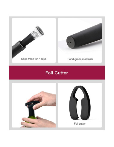 Juego de Sacacorchos IPEROT 4PCS con Cortador y Vertedor