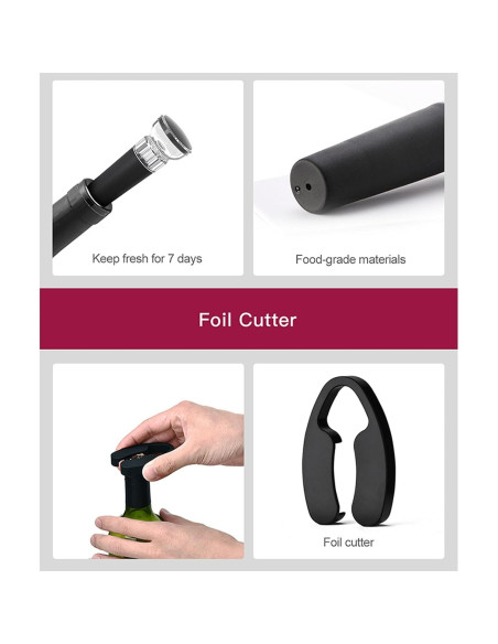 Juego de Sacacorchos IPEROT 4PCS con Cortador y Vertedor