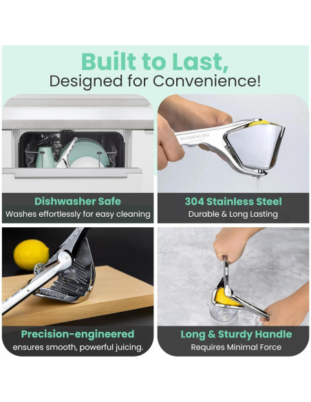 Exprimidor de Limón Blooming Sea Manual Compacto con Filtro