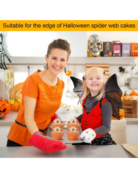 50 Forros de Cupcake de Otoño Pyinkovix Telaraña Naranja