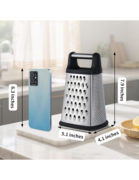 Rallador de Queso Profesional Kaishun Acero Inoxidable 4 Lados