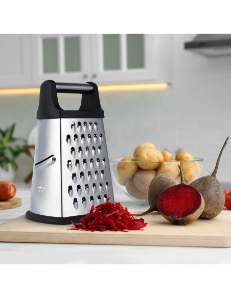 Rallador de Queso Profesional Kaishun Acero Inoxidable 4 Lados