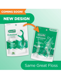 Palillos de Hilo Dental GUM Profesional 240 Unidades Menta 2